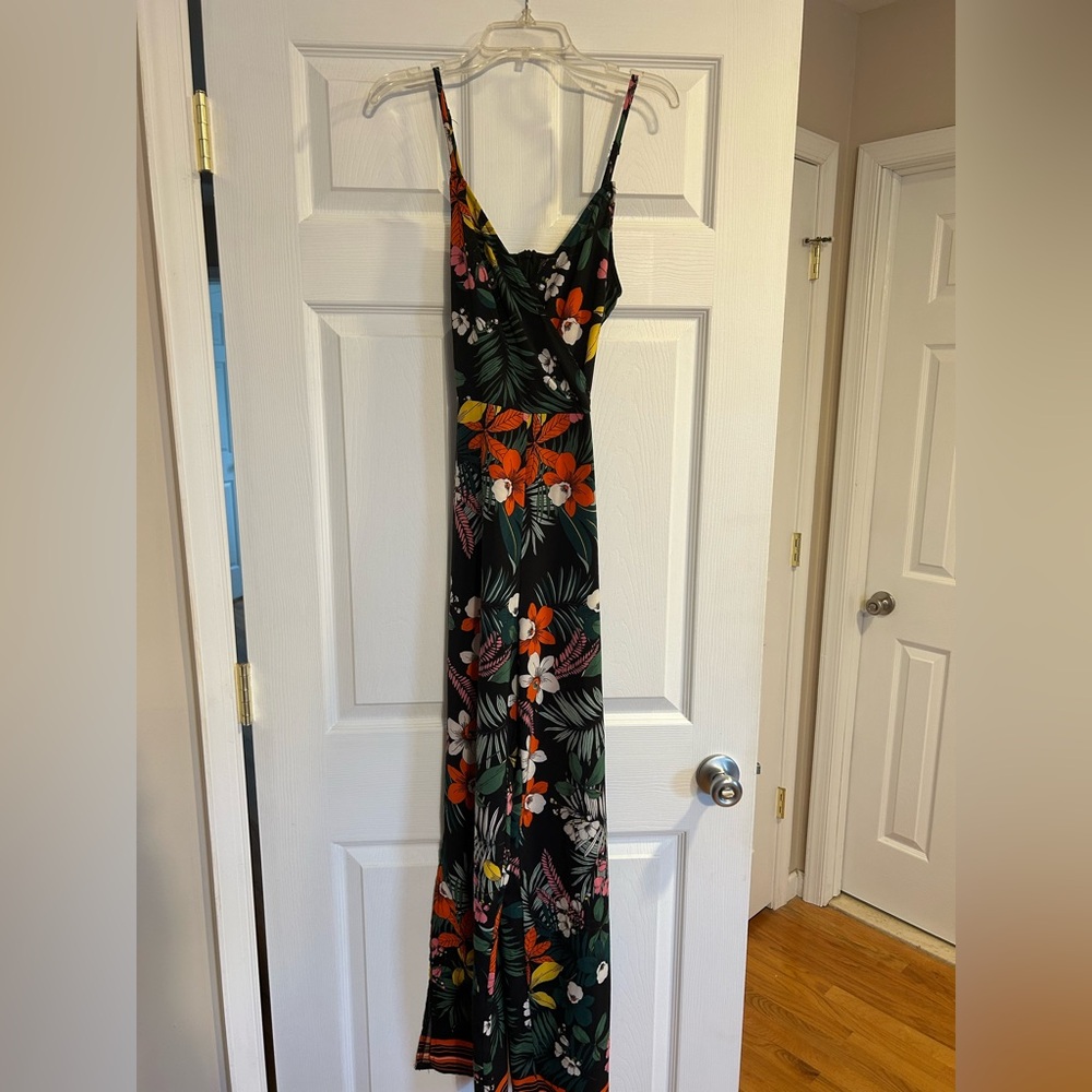 ASOS Parisian Black Multicolor Jumpsuit with Floral Design